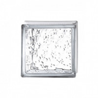 Ladrillo Cristal Vintage Neutro Fizzy Burbujas Extra Clear 19X19X8 Cm