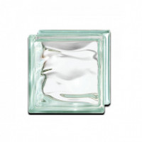 Ladrillo Cristal Prestige Agua Reflejo Caribe 19X19X8 Cm