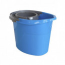 Cubo Semiovalado con Escurridor Azul Electrico