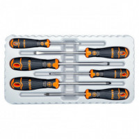 Destornillador Ranurado/pozidriv Bahcofit con Mango de Goma (6 Piezas)  BAHCO