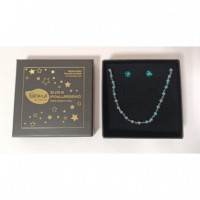 Farmabijoux Colgante Cuentas Azules + Pendientes  FARMA BIJOUX