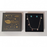 Farmabijoux Colgante Corazones + Pendientes  FARMA BIJOUX