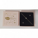 Farmabijox Pulsera Piedra Plateada + Pendientes  FARMA BIJOUX