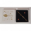 Farmabijoux Pulsera Dorada-negra + Pendientes  FARMA BIJOUX
