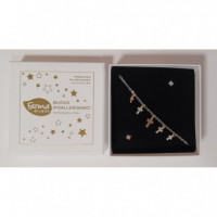 Farmabijoux Pulsera Cruz Plateada + Pendientes  FARMA BIJOUX