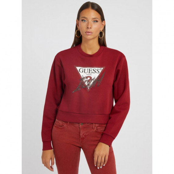 Sudadera con Logo Triángulo y Pedrería GUESS