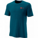 Camiseta Wilson Bela Smls Crew Iii Blue Coral  WILSON PADEL