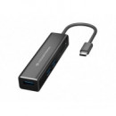 CONCEPTRONIC Hub Usb-c a Puertos USB 3.0 y Lector de Tarjetas Sd / Microsd DONN08B