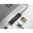 CONCEPTRONIC Hub Usb-c a Puertos USB 3.0 y Lector de Tarjetas Sd / Microsd DONN08B