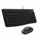 LOGITECH Teclado y Raton con Cable USB Negro MK120