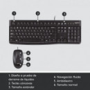 LOGITECH Teclado y Raton con Cable USB Negro MK120