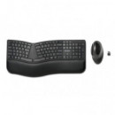 KENSINGTON Teclado y Raton Inalambrico Pro Fit Ergo Negro