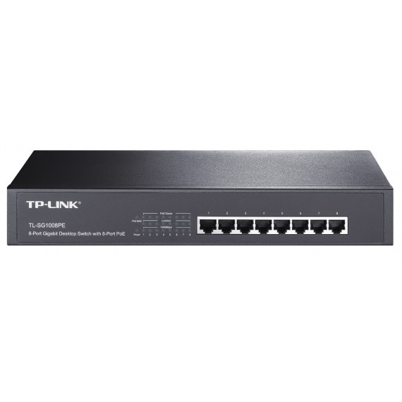 TP-LINK Switch de 8 Puertos Gigabit Escritorio y Rack con Poe+