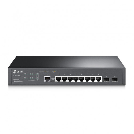 TP-LINK Switch Gestionable con 8 Puertos Gigabit L2 Lite Jetstream con 2 Slots Sfp