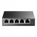 TP-LINK Switch Semigestionables 10/100/1000 4 Puertos Poe+ Metalico