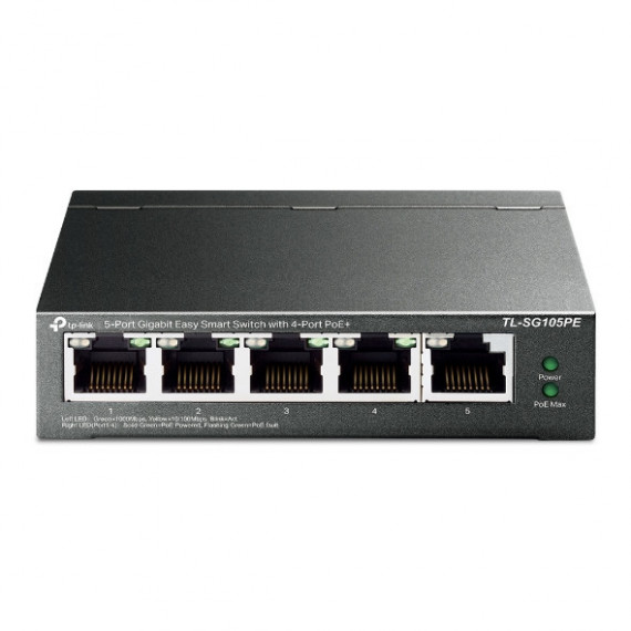TP-LINK Switch Semigestionables 10/100/1000 4 Puertos Poe+ Metalico