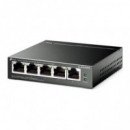 TP-LINK Switch Semigestionables 10/100/1000 4 Puertos Poe+ Metalico