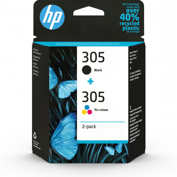 HP Cartucho 6ZD17AE Kit Color y Negro Nº 305