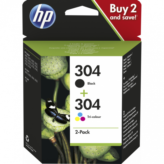 HP Cartucho 3JB05AE Multipack Negro/color  Nº 304