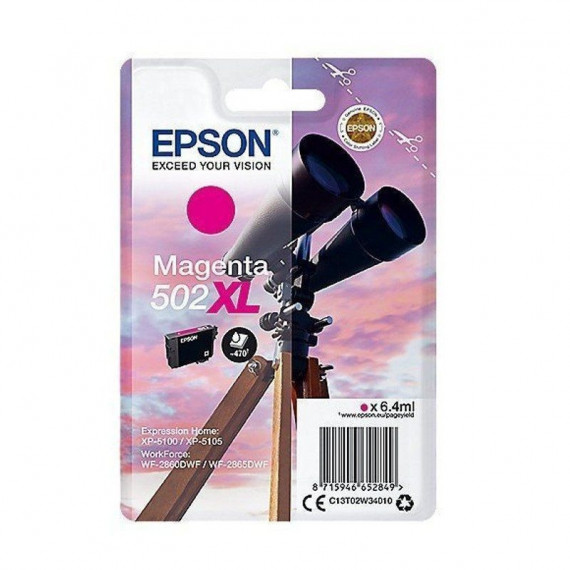 EPSON Cartucho Tinta T02W3 Magenta Nº 502XL