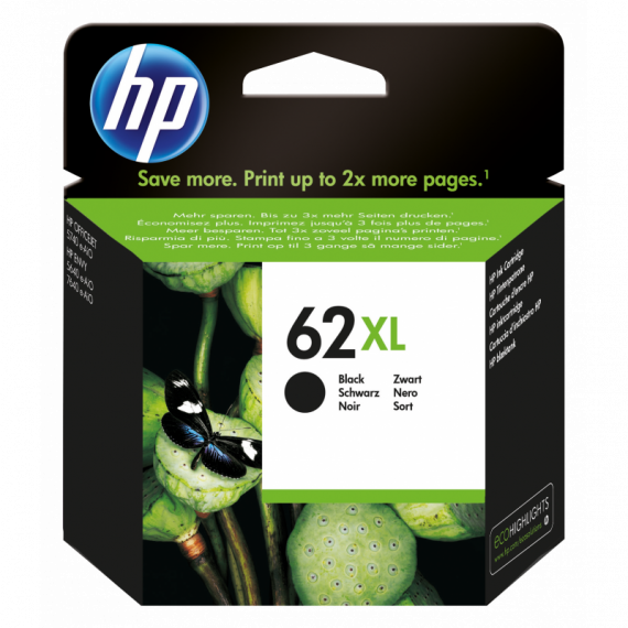 HP Cartucho C2P05AE Negro Nº 62XL