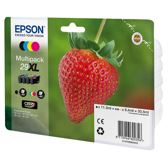 EPSON Cartucho Tinta T2996 Nº 29XL Value Pack 4 Colores