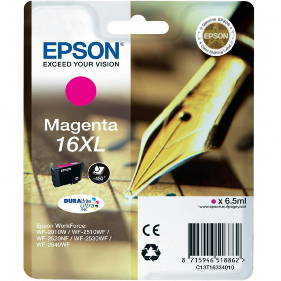 EPSON Cartucho Tinta T1633 Magenta Nº 16XL