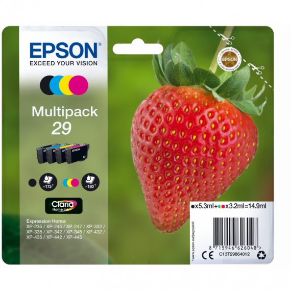 EPSON Cartucho Tinta T2986  Nº 29 Value Pack 4 Colores