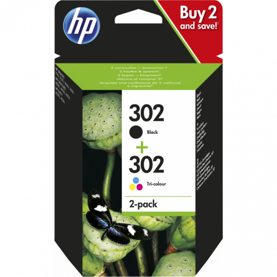 HP Cartucho X4D37AE Multipack Negro/color  Nº 302