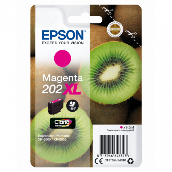 EPSON Cartucho Tinta T02H3 Magenta Nº 202XL