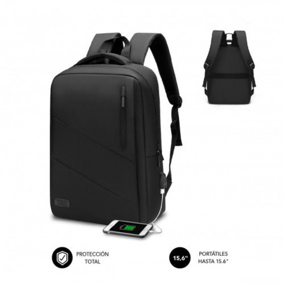 SUBBLIM Mochila City Backpack 15,6? Black