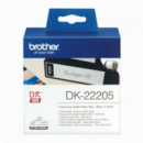 BROTHER Etiquetas DK22205 Cinta Continua de Papel Térmico (blanca). Ancho: 62 Mm. Longitud: 30,48 M