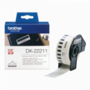 BROTHER Etiquetas DK22211  Cinta Continua de Película Plástica (blanca). Ancho: 29 Mm. Longitud: 15,24 M