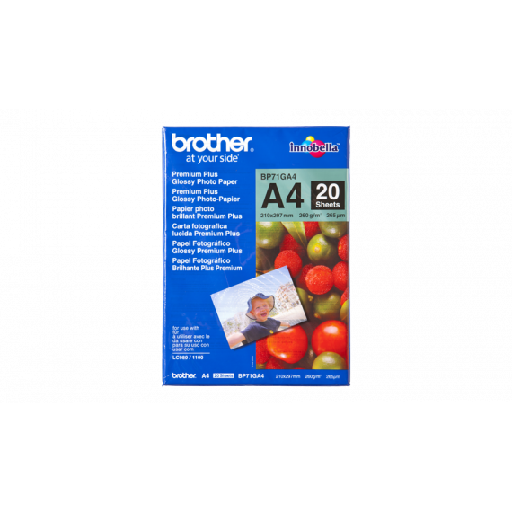 BROTHER Papel Glossy Foto 260GR  A4 20 Hojas