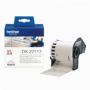 BROTHER Etiquetas DK22113  Cinta Continua de Película Plástica (transparente). Ancho: 62 Mm. Longitud: 15,24 M