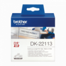 BROTHER Etiquetas DK22113  Cinta Continua de Película Plástica (transparente). Ancho: 62 Mm. Longitud: 15,24 M