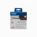 BROTHER Etiquetas DK22251 Cinta Continua de Papel Térmico con Impresión a Negro y Rojo (blanca). Anchura: 62 Mm. Largura: 15,24