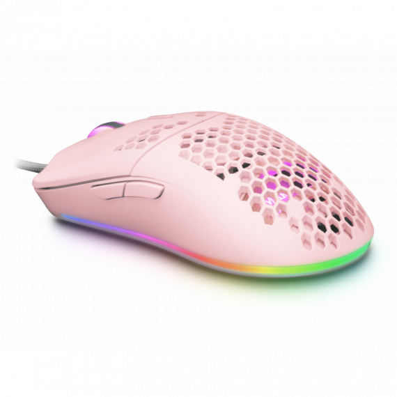 MARS GAMING  Raton Optico Mmax Hive Pink 12400DPI