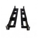 LAPARA Guia Ajustable Rack 19 para Fondo de 470MM a 800 Mm Fijacion Frontal Color Negro