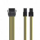 AISENS Cable Alimentacion Microprocesador AISENS A131-0419  Molex 4 + 4 Pin Macho a 8 Pin Hembra 30CM