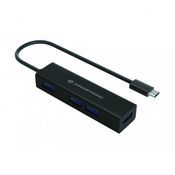 CONCEPTRONIC Hub Usb-c a 4 Puertos USB 3.0 HUBBIES07B