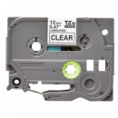 BROTHER Cinta Laminada Etiquetas TZE131 12MM Texto Negro sobre Fondo Transparente. Ancho: 12 Mm. Longitud: 8 M