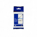 BROTHER Cinta Tubo Termorretractil HSE-211 5.8MM Texto Negro sobre Fondo Blanco Ancho 5.8MM Longitud 1.5M