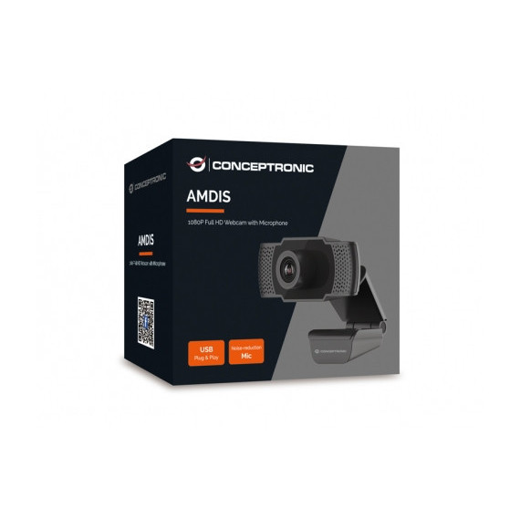 CONCEPTRONIC Webcam Fhd Amdis 1080P Microfono Integrado - Guanxe Atlantic Marketplace