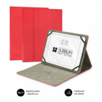 SUBBLIM Funda Tablet Clever Stand Universal 10.1 Rojo - Guanxe Atlantic Marketplace