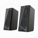 TRUST Altavoces Gxt 609 Zoxa 2.0 Rgb 6W Max 6 Modos Iluminacion Autoalimentado USB Led Color Negro