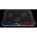 Krom Base Refrigeradora Kooler Negro Rgb Rgb Laptop Cooling Base  KROM GAMING