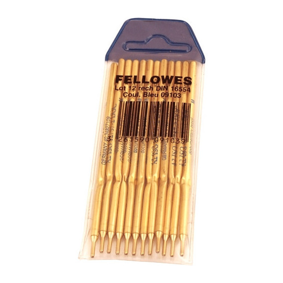 FELLOWES Recambio Boligrafo Azul Pack 12UD