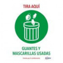 Avery Señalización Adhesiva Permanente Tira Aquí Guantes y Mascarillas Usadas Poliester DINA4 -2U-