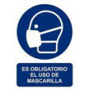 Archivo 2000 Señal Obligatorio Uso de Mascarilla 210X297 PVC Azul y Blanco Servicios Generales